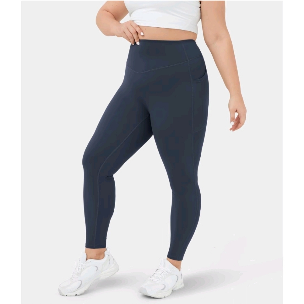 High-Waisted Navy Leggings